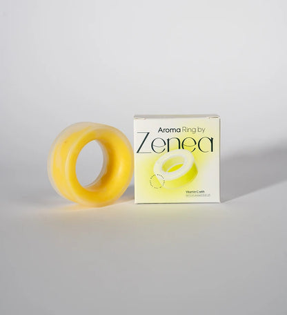 Aroma krúžok Zenea pri krabici produktu